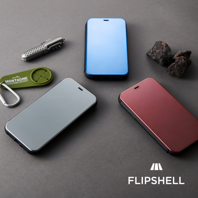 【iPhoneXR ケース】[FlipShell] 衝撃吸収クリアミラーフリップシェルケース (レッド)goods_nameサブ画像