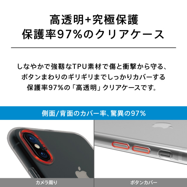 【iPhoneXS Max ケース】[Aegis]フルカバーTPUケース (クリア)サブ画像