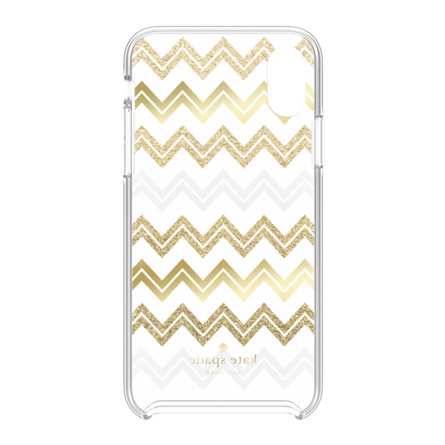 【iPhoneXR ケース】Protective Hardshell -CHEVRON gold/gold glitter/cream/clearサブ画像