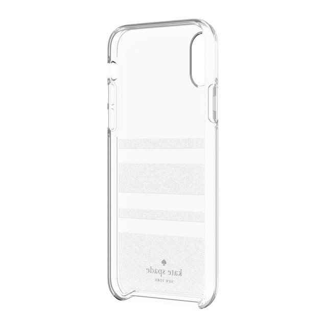 【iPhoneXR ケース】Protective Hardshell -CHARLOTTE STRIPE white glitter/cleargoods_nameサブ画像