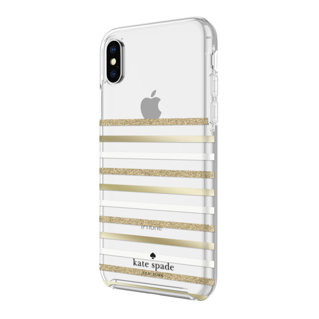 【iPhoneXS/X ケース】Protective Hardshell -FEEDER STRIPE gold/gold glitter/cream/cleargoods_nameサブ画像