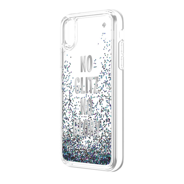 【iPhoneXR ケース】Liquid Glitter -NO GLITZ NO GLORY silver foil/mermaid glitter/clearサブ画像