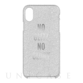 【iPhoneXR ケース】Protective Hardshell -NO GLITZ NO GLORY silver glitter/silver foil
