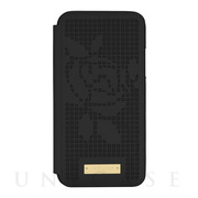 【iPhoneXS/X ケース】INLAY WRAP FOLIO -ROSE PERF black