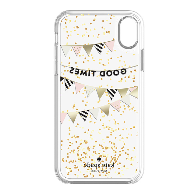 【iPhoneXS/X ケース】Liquid Glitter -GOOD TIMES gold foil/cream/black/gold glitter/clearサブ画像