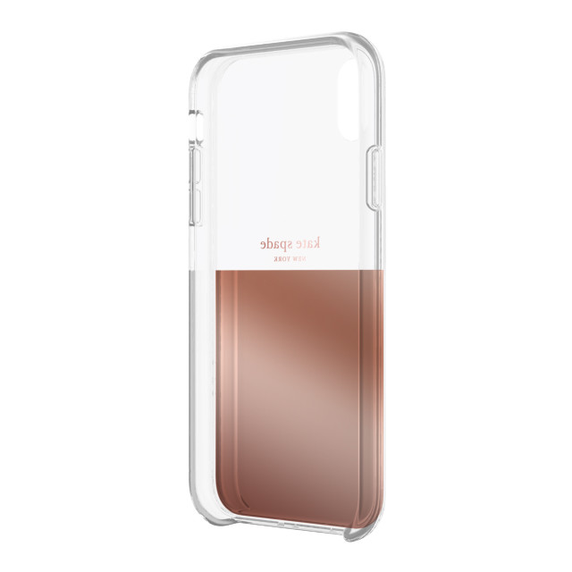 【iPhoneXR ケース】HALF CLEAR CRYSTAL -ROSE GOLD/rose gold foil/clearサブ画像