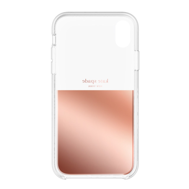 【iPhoneXR ケース】HALF CLEAR CRYSTAL -ROSE GOLD/rose gold foil/cleargoods_nameサブ画像
