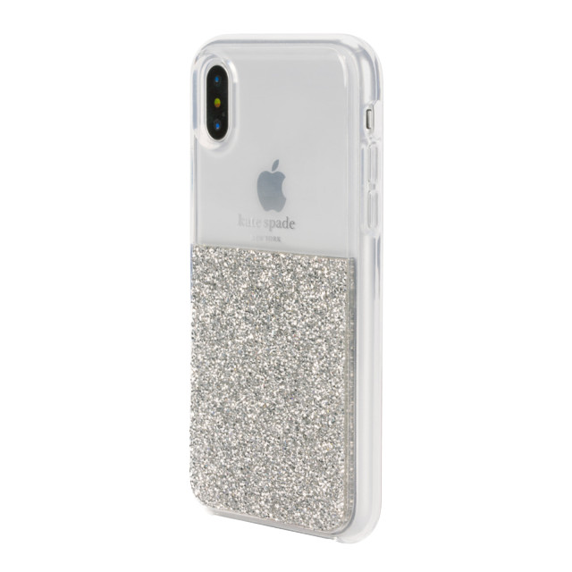 【iPhoneXS/X ケース】HALF CLEAR CRYSTAL -SILVER/silver foil/clearサブ画像