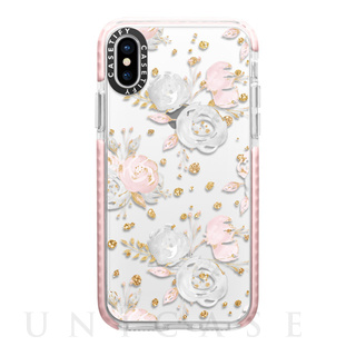 【iPhoneXS/X ケース】Impact Case (Blush Peonies Wedding Flowers Romantic Spring)/Pink Bumper