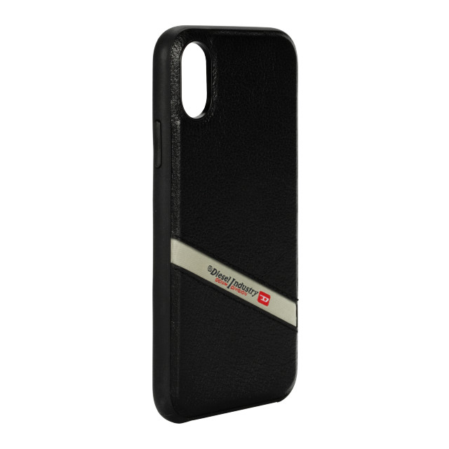 【iPhoneXS/X ケース】CO-MOLD INLAY CASE (Black Leather/Diagonal Logo)サブ画像