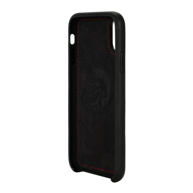 【iPhoneXS/X ケース】CO-MOLD INLAY CASE (Black Leather/Diagonal Logo)サブ画像