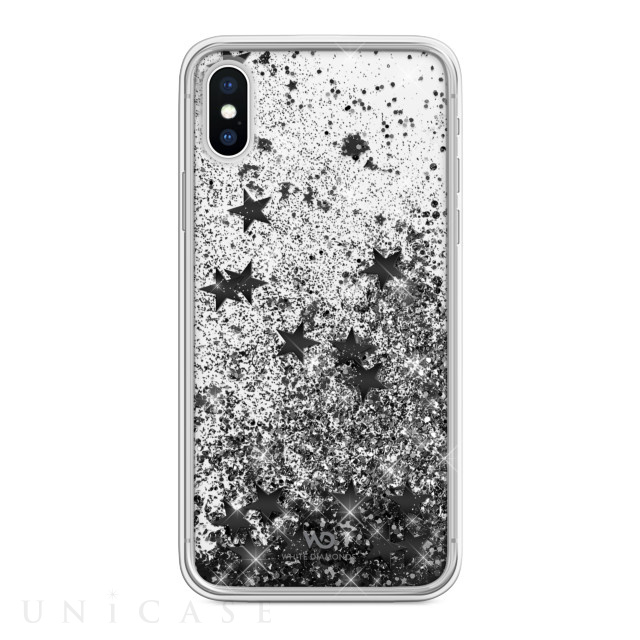 【iPhoneXS/X ケース】Sparkle Case (Black Stars)