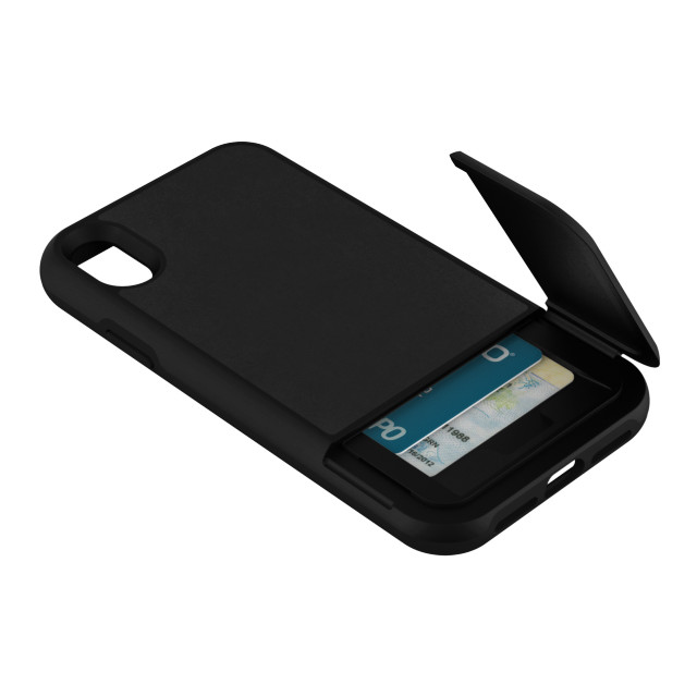 【iPhoneXR ケース】KICKSTAND CARD CASE (Black Leather)goods_nameサブ画像