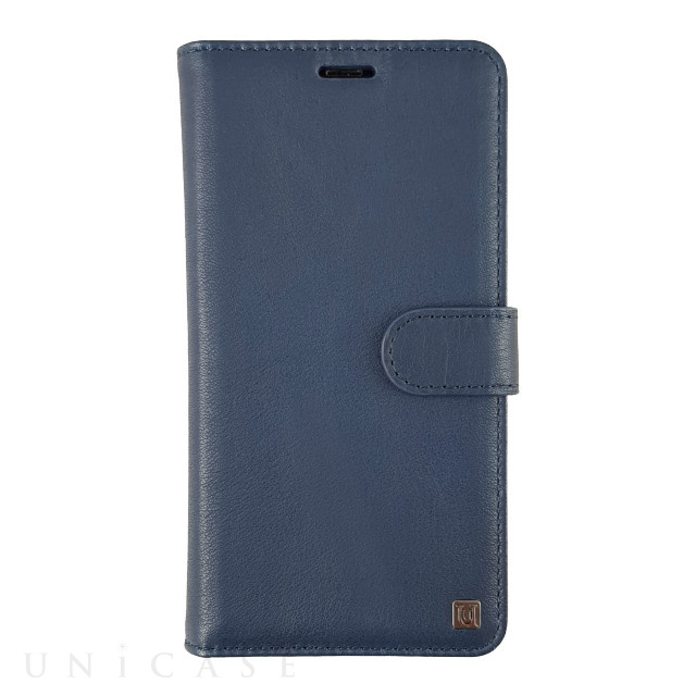 【iPhoneXR ケース】PROTECTIVE GENUINE LEATHER FOLIO with HARD SHELL (NAVY)