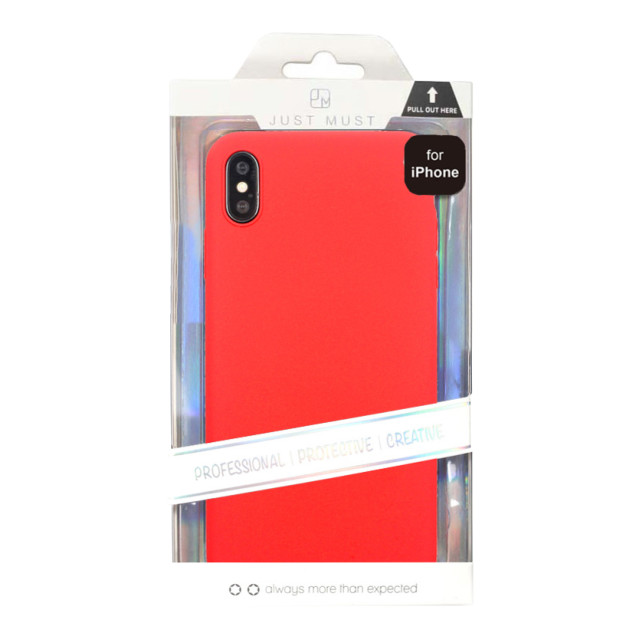 【iPhoneXS/X ケース】EXTRA SLIM SILICONE CASE (Red)goods_nameサブ画像