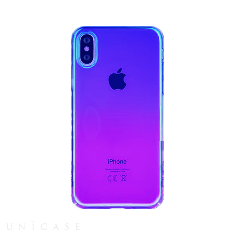【iPhoneXS/X ケース】Aurora Series Case (Purple/Rose Red)