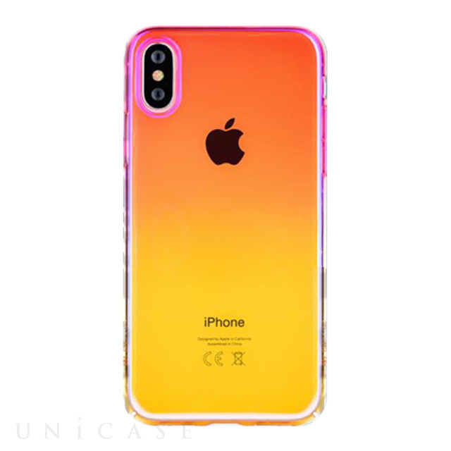 【iPhoneXS Max ケース】Aurora Series Case (Pink/Yellow)