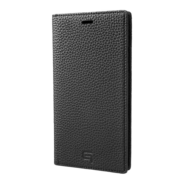 【iPhoneXS/X ケース】Shrunken-Calf Leather Book Case (Black)サブ画像