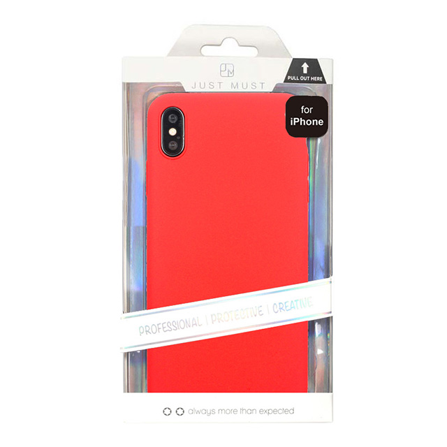 【iPhoneXS Max ケース】EXTRA SLIM SILICONE CASE (Red)サブ画像