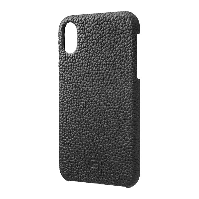 【iPhoneXR ケース】Shrunken-Calf Leather Shell Case (Black)サブ画像