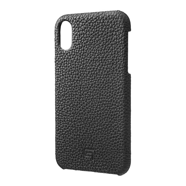 【iPhoneXR ケース】Shrunken-Calf Leather Shell Case (Black)goods_nameサブ画像