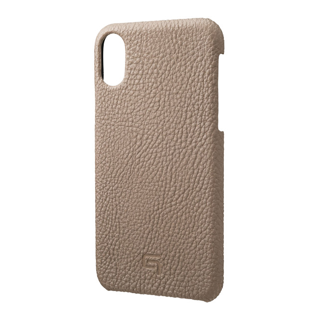 【iPhoneXS/X ケース】Shrunken-Calf Leather Shell Case (Taupe)goods_nameサブ画像