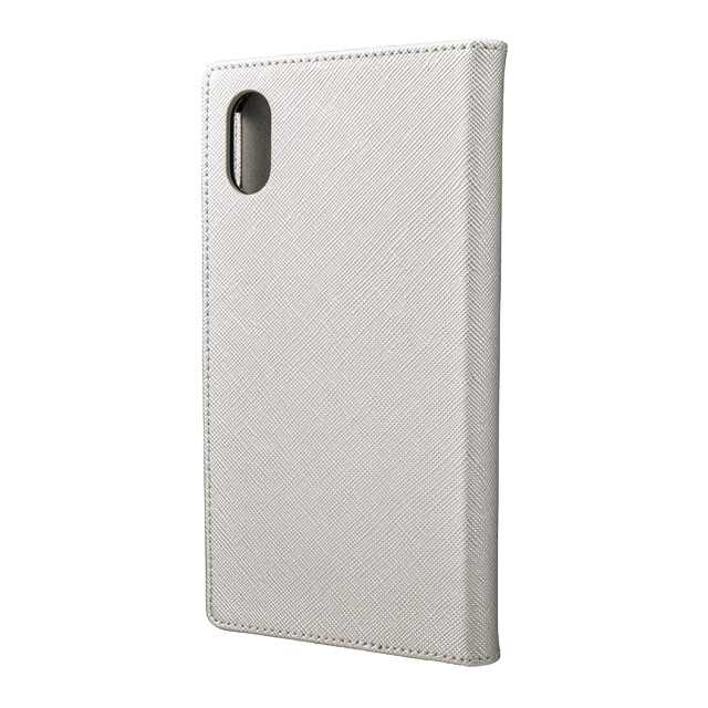 【iPhoneXR ケース】“EURO Passione” PU Leather Book Case (Silver)サブ画像