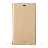 【iPhoneXR ケース】“EURO Passione” PU Leather Book Case (Gold)