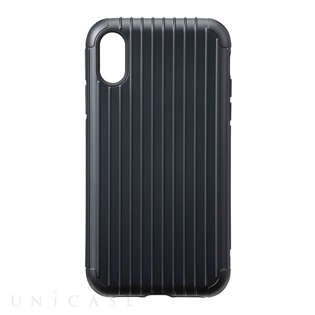 【iPhoneXR ケース】“Rib” Hybrid Shell case (Black)