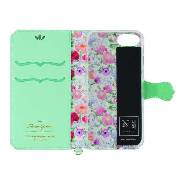 【iPhoneXS/X ケース】手帳型ケース Flower Garden (Mint)goods_nameサブ画像