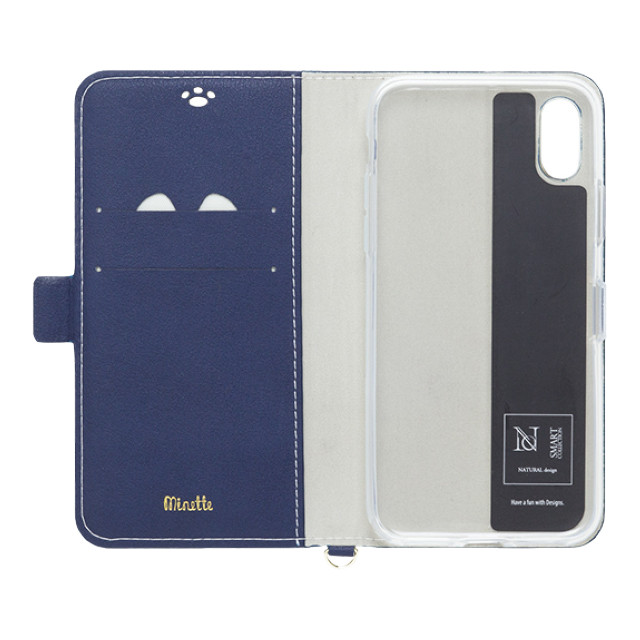 【iPhoneXR ケース】手帳型ケース Minette (Navy)サブ画像