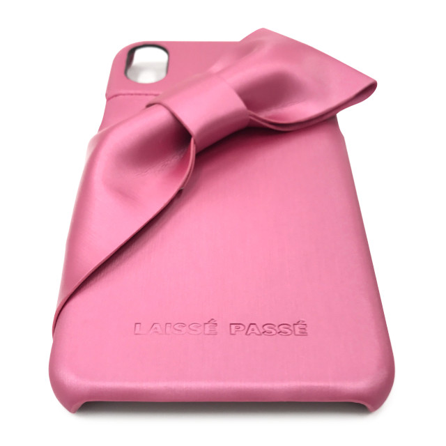 【iPhoneXR ケース】LAISSE PASSE 背面ケース ドレープリボン (ROSE PINK)サブ画像