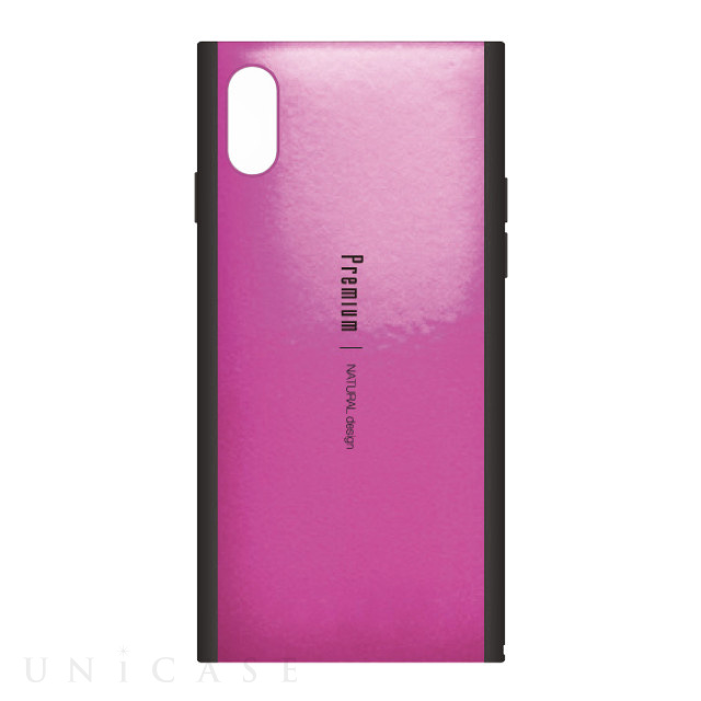 【iPhoneXS/X ケース】背面ケース Premium (Raspberry Pink)