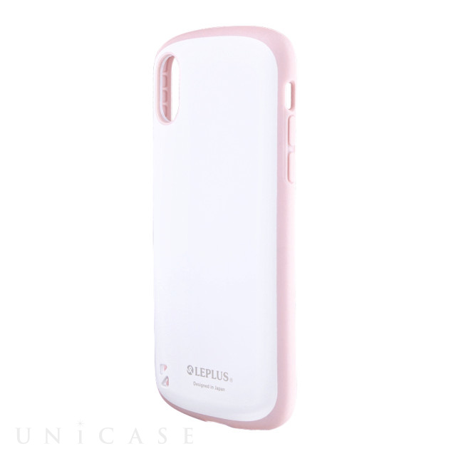 【iPhoneXS/X ケース】耐衝撃ハイブリッドケース「PALLET White」 ホワイトピンク