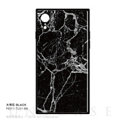 【iPhoneXR ケース】TILE 大理石 (BLACK)