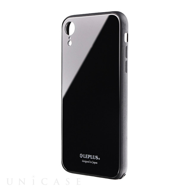【iPhoneXR ケース】背面ガラスシェルケース「SHELL GLASS」 ブラック