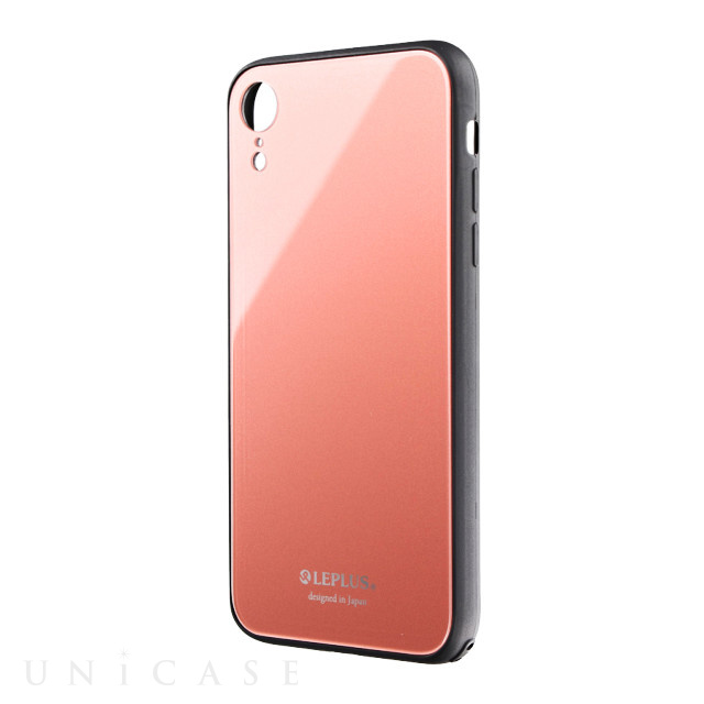 【iPhoneXR ケース】背面ガラスシェルケース「SHELL GLASS」 ピンク