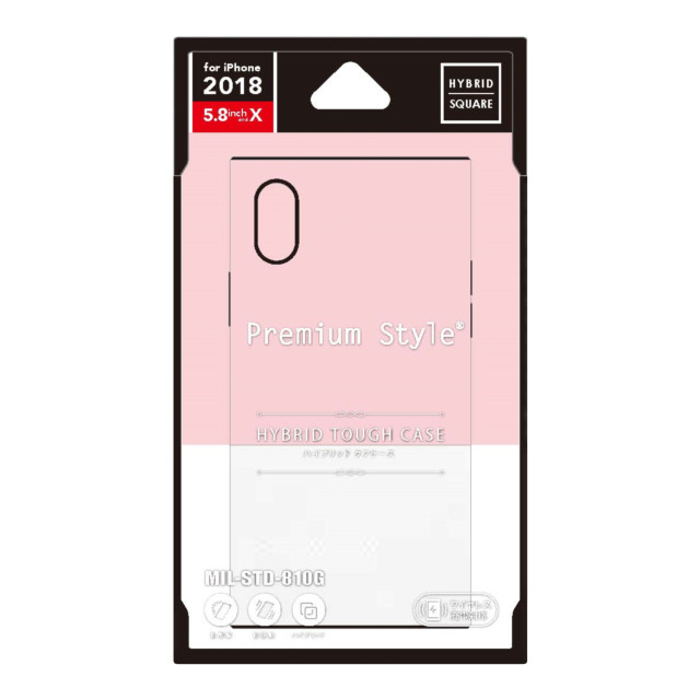 【iPhoneXS/X ケース】ハイブリッドタフケース (サフィアーノ調/ピンク)サブ画像