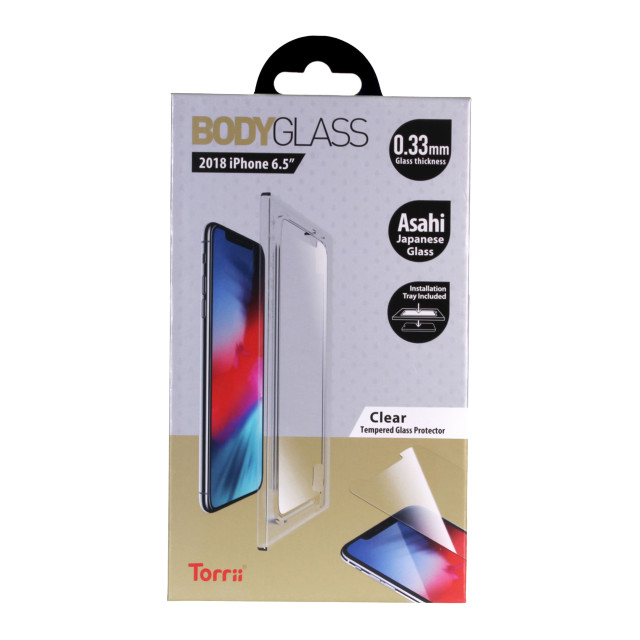 【iPhoneXS Max フィルム】BODYGLASS  (かぶせるだけの簡単貼り付けキット付き)　ノーマル Cleargoods_nameサブ画像