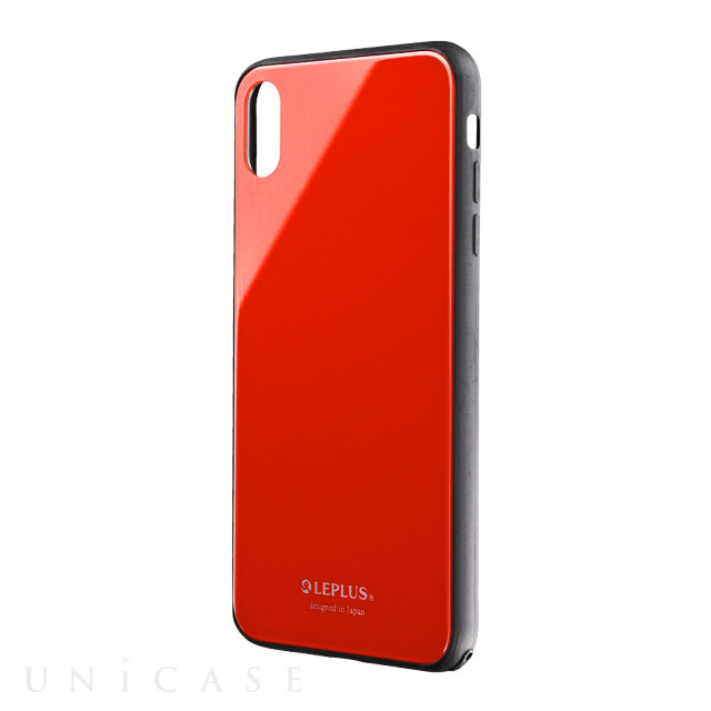 【iPhoneXS Max ケース】背面ガラスシェルケース「SHELL GLASS」  レッド