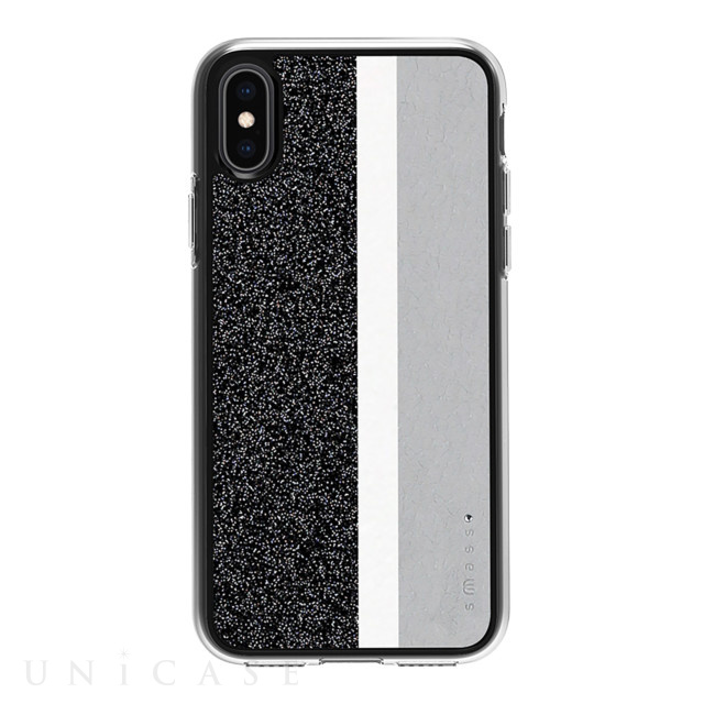 【iPhoneXS/X ケース】Stripe デザインケース (Grey)