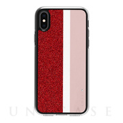 【iPhoneXS/X ケース】Stripe デザインケース (Pink)