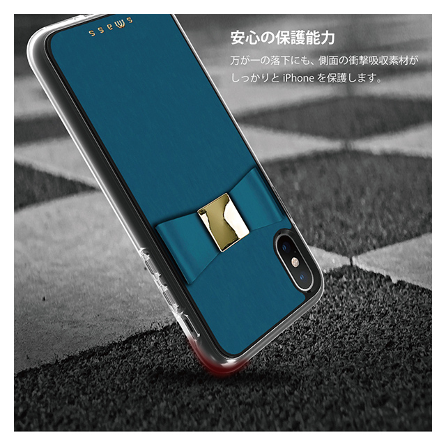 【iPhoneXS/X ケース】Rebon 本革 デザインケース (Aqua Blue)サブ画像