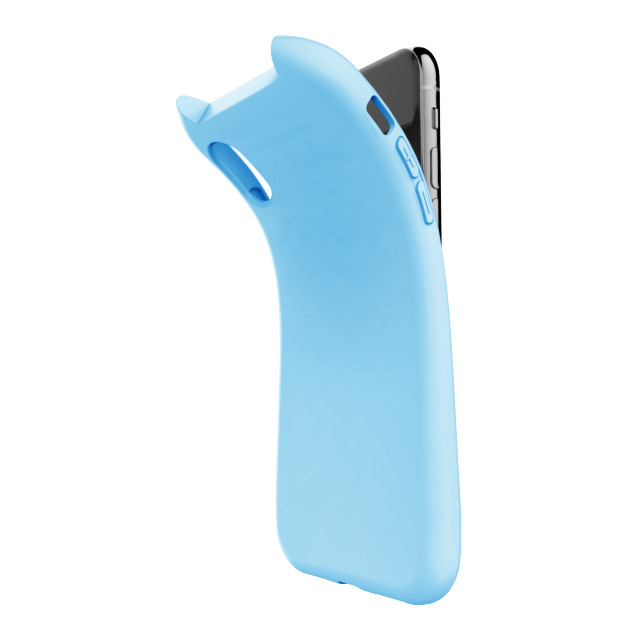 【iPhoneXS/X ケース】HANA 衝撃吸収TPU 猫耳デザインケース (BLUE)サブ画像