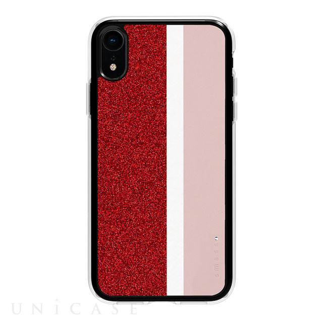 【iPhoneXR ケース】Stripe デザインケース (Pink)