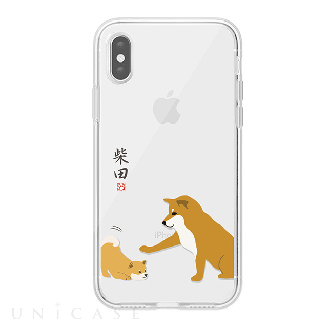 【iPhoneXS/X ケース】しばたさんクリアケース (子犬)