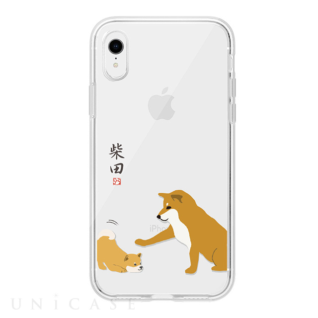 【iPhoneXR ケース】しばたさんクリアケース (子犬)