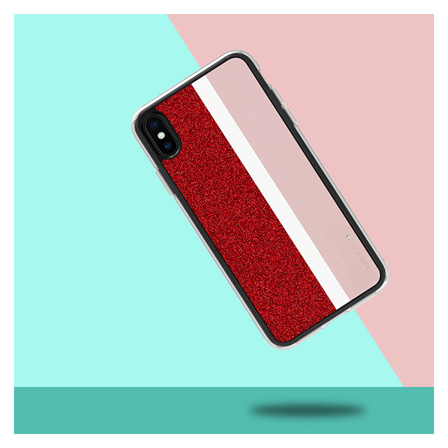 【iPhoneXS Max ケース】Stripe デザインケース (Pink)サブ画像