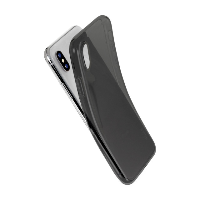 【iPhoneXS Max ケース】BONJelly 衝撃吸収ソフトクリアケース (リングスタンドストラップ付き) Smokeサブ画像