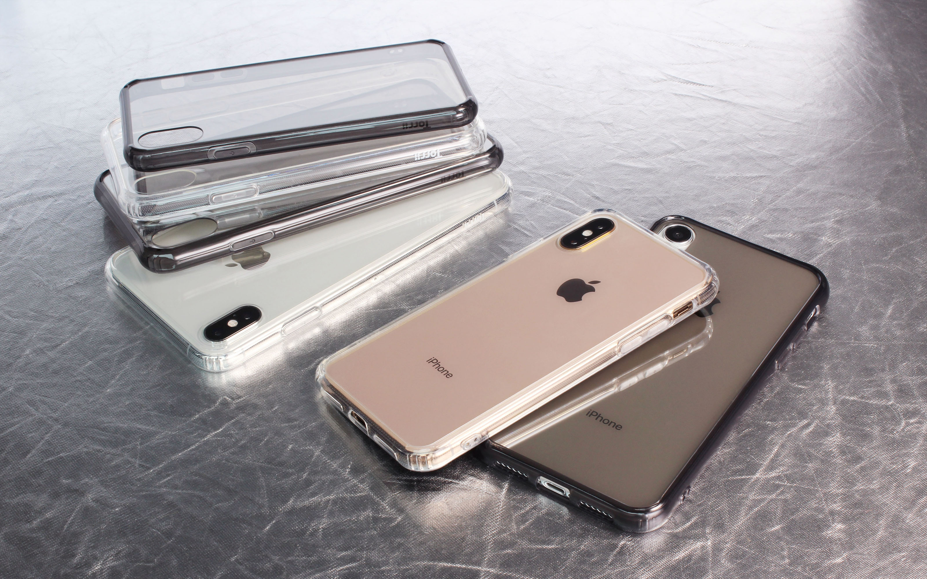 【iPhoneXS Max ケース】Torrii 衝撃吸収TPUフレーム + 背面強化Glass クリアケース  (リングスタンドストラップ付き) Smokeサブ画像